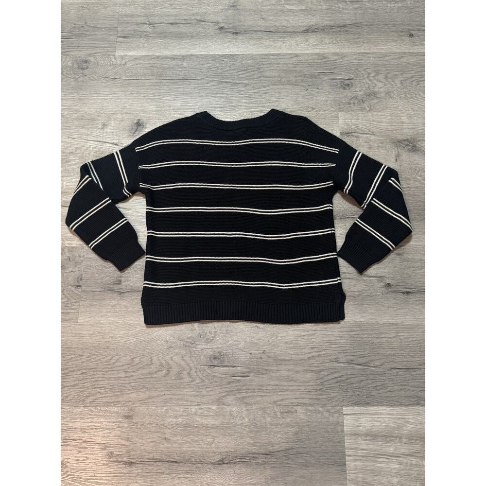 Marine Layer NWT Nina Crewneck Knit Sweater S Black Outmeal $125 - Picture 8 of 9